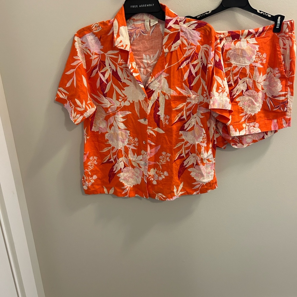 Cynthia Rowley Floral Tropical Top and  Short set Medium